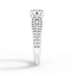 Jessica Round Cut Lab Grown Diamond 18Kt White Gold Engagement Ring - View 4