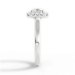 Fiona Asscher Cut Lab Grown Diamond 18Kt White Gold Engagement Ring - View 4