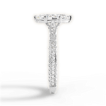 Gabriela Marquise Cut Lab Grown Diamond 14Kt White Gold Engagement Ring - View 4