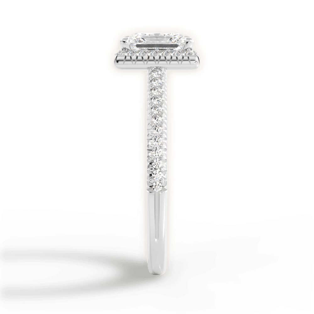 Jenny Princess Cut Lab Grown Diamond 18Kt White Gold Engagement Ring - View 3