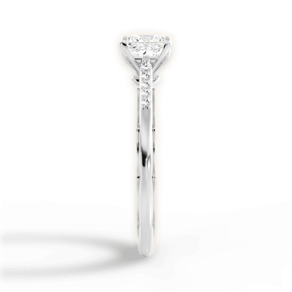 Christina Princess Cut Lab Grown Diamond 14Kt White Gold Engagement Ring - View 3