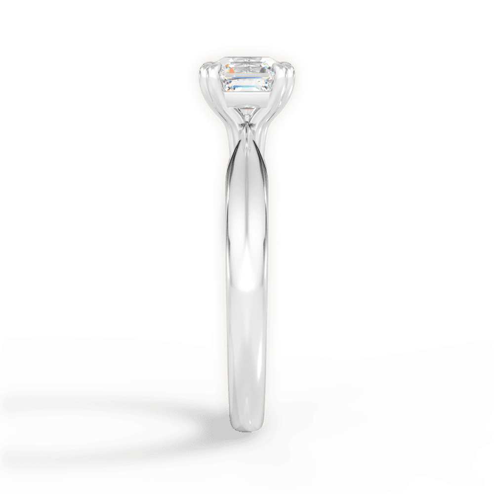 Anastasia Asscher Cut Lab Grown Diamond Platinum Engagement Ring - View 4