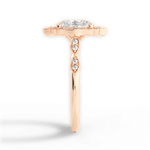 Julie Oval Cut Lab Grown Diamond 18Kt Rose Gold Engagement Ring - View 4
