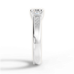 Brittany Asscher Cut Lab Grown Diamond 14Kt White Gold Engagement Ring - View 2