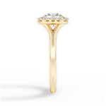 Geneva Round Cut Lab Grown Diamond 18Kt Yellow Gold Engagement Ring - View 4