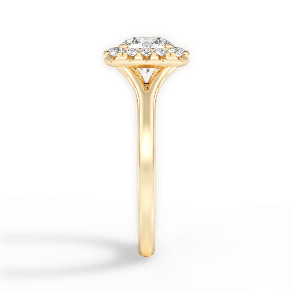 Geneva Round Cut Lab Grown Diamond 18Kt Yellow Gold Engagement Ring - View 4