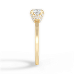 Gemma Cushion Cut Lab Grown Diamond 18Kt Yellow Gold Engagement Ring - View 4