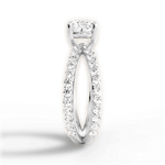 Lauren Cushion Cut Lab Grown Diamond 14Kt White Gold Engagement Ring - View 2