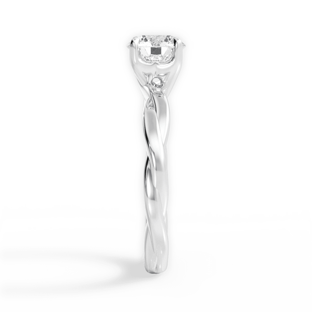 Bianca Round Cut Lab Grown Diamond Platinum Engagement Ring - View 2