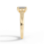 Carol Emerald Cut Lab Grown Diamond 18Kt Yellow Gold Engagement Ring - View 3
