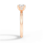 Brenda Round Cut Lab Grown Diamond 18Kt Rose Gold Engagement Ring - View 2