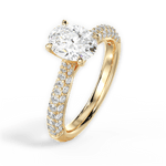 Kira Oval Cut Lab Grown Diamond 18Kt Yellow Gold Engagement Ring - View 4
