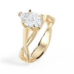 Aubrey Pear Cut Lab Grown Diamond 18Kt Yellow Gold Engagement Ring - View 3
