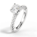 Dana Cushion Cut Lab Grown Diamond 14Kt White Gold Engagement Ring - View 3