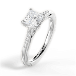 Christina Princess Cut Lab Grown Diamond Platinum Engagement Ring - View 4