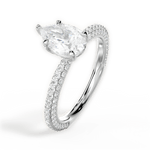 Kristen Pear Cut Lab Grown Diamond 18Kt White Gold Engagement Ring - View 4