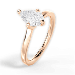 Ashley Pear Cut Lab Grown Diamond 18Kt Rose Gold Engagement Ring - View 2