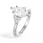 Celeste Marquise Cut Lab Grown Diamond Platinum Engagement Ring - View 2