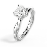 Bianca Heart Cut Lab Grown Diamond Platinum Engagement Ring - View 3
