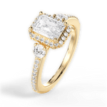 Julia Radiant Cut Lab Grown Diamond 18Kt Yellow Gold Engagement Ring - View 3