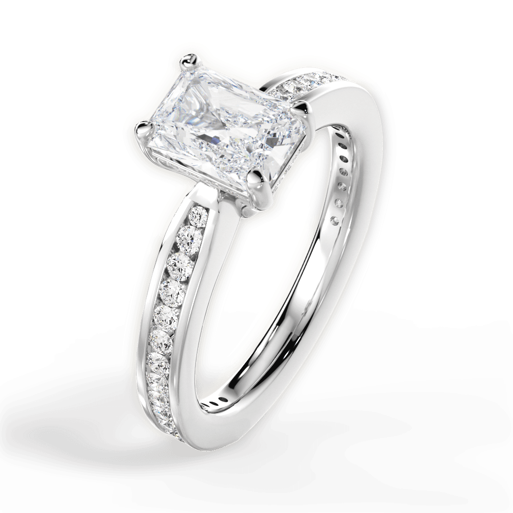 Katelyn Radiant Cut Lab Grown Diamond 14Kt White Gold Engagement Ring - View 2