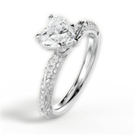 Gloria Heart Cut Lab Grown Diamond Platinum Engagement Ring - View 4