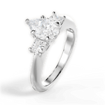 Dorothy Pear Cut Lab Grown Diamond 14Kt White Gold Engagement Ring - View 3