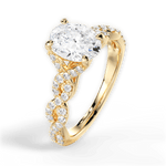 Justine Oval Cut Lab Grown Diamond 18Kt Yellow Gold Engagement Ring - View 4