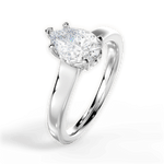 Carol Pear Cut Lab Grown Diamond 14Kt White Gold Engagement Ring - View 3