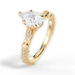 Gabriela Pear Cut Lab Grown Diamond 18Kt Yellow Gold Engagement Ring - View 3