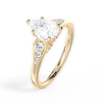Cecilia Pear Cut Lab Grown Diamond 18Kt Yellow Gold Engagement Ring - View 3