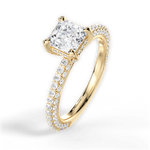 Madeline Asscher Cut Lab Grown Diamond 18Kt Yellow Gold Engagement Ring - View 3
