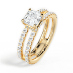 Christie Asscher Cut Lab Grown Diamond 18Kt Yellow Gold Engagement Ring - View 2