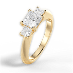 Dorothy Princess Cut Lab Grown Diamond 18Kt Yellow Gold Engagement Ring - View 3