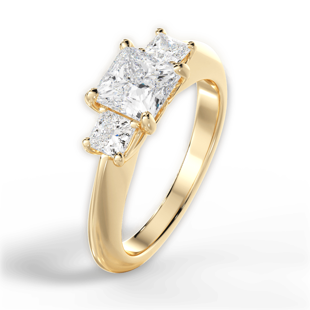 Dorothy Princess Cut Lab Grown Diamond 18Kt Yellow Gold Engagement Ring - View 3