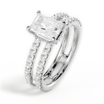 Christie Radiant Cut Lab Grown Diamond 14Kt White Gold Engagement Ring - View 3