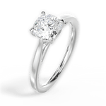 Angie Cushion Cut Lab Grown Diamond Platinum Engagement Ring - View 4
