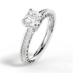 Donna Asscher Cut Lab Grown Diamond 18Kt White Gold Engagement Ring - View 2