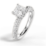 Josephine Princess Cut Lab Grown Diamond 18Kt White Gold Engagement Ring - View 2