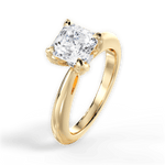 Elaine Asscher Cut Lab Grown Diamond 18Kt Yellow Gold Engagement Ring - View 4
