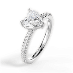 Helen Heart Cut Lab Grown Diamond 14Kt White Gold Engagement Ring - View 2