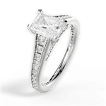 Leslie Radiant Cut Lab Grown Diamond 18Kt White Gold Engagement Ring - View 2