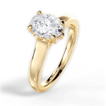 Carol Oval Cut Lab Grown Diamond 18Kt Yellow Gold Engagement Ring - View 4
