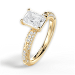 Gloria Radiant Cut Lab Grown Diamond 18Kt Yellow Gold Engagement Ring - View 4