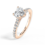 Laura Heart Cut Lab Grown Diamond 18Kt Rose Gold Engagement Ring - View 2