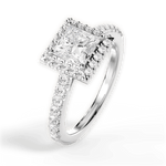 Kathleen Princess Cut Lab Grown Diamond Platinum Engagement Ring - View 3