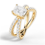 Lauren Radiant Cut Lab Grown Diamond 18Kt Yellow Gold Engagement Ring - View 4