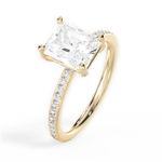 Janice Radiant Cut Lab Grown Diamond 18Kt Yellow Gold Engagement Ring - View 4