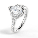 Joyce Pear Cut Lab Grown Diamond 18Kt White Gold Engagement Ring - View 4