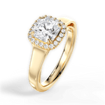 Jasmin Asscher Cut Lab Grown Diamond 18Kt Yellow Gold Engagement Ring - View 3